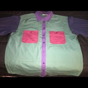 Multi-colored button down